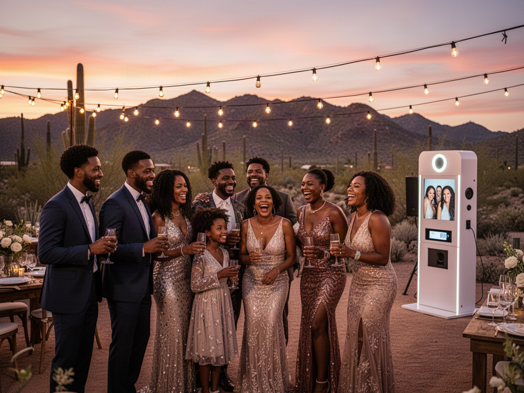 Friends enjoying an outdoor Arizona celebration